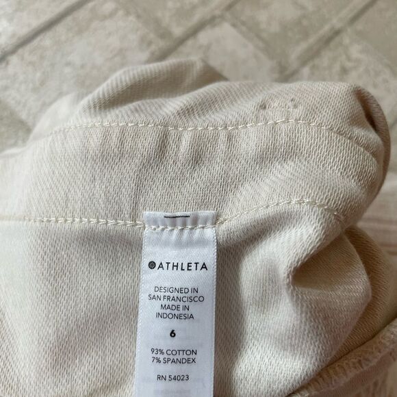 Athleta cream wide leg farallon linen pants - Picture 5 of 8